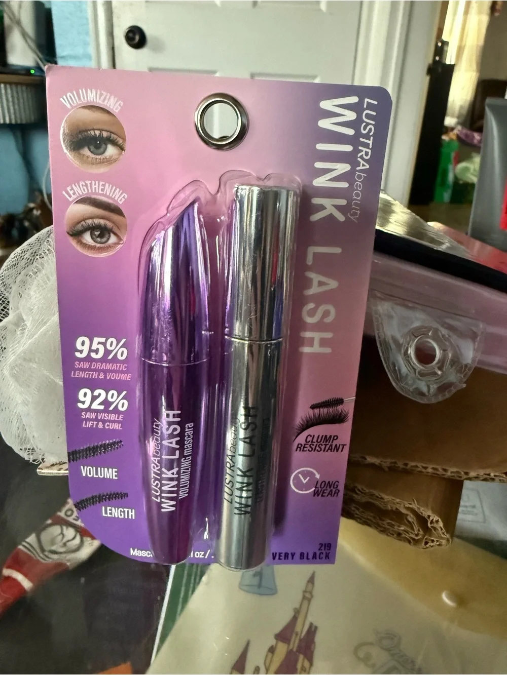Lustra Beauty Wink Lash Mascara Set - Very Black (Purple & Silver Tubes)